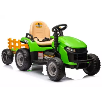LEAN CARS Tractor a Batería BBH-030 Verde 12V Tractor de Paseo con Mando a Distancia para Padres