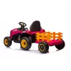 LEAN CARS Tractor a batería BBH-030 rosa