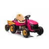 LEAN CARS Tractor a batería BBH-030 rosa