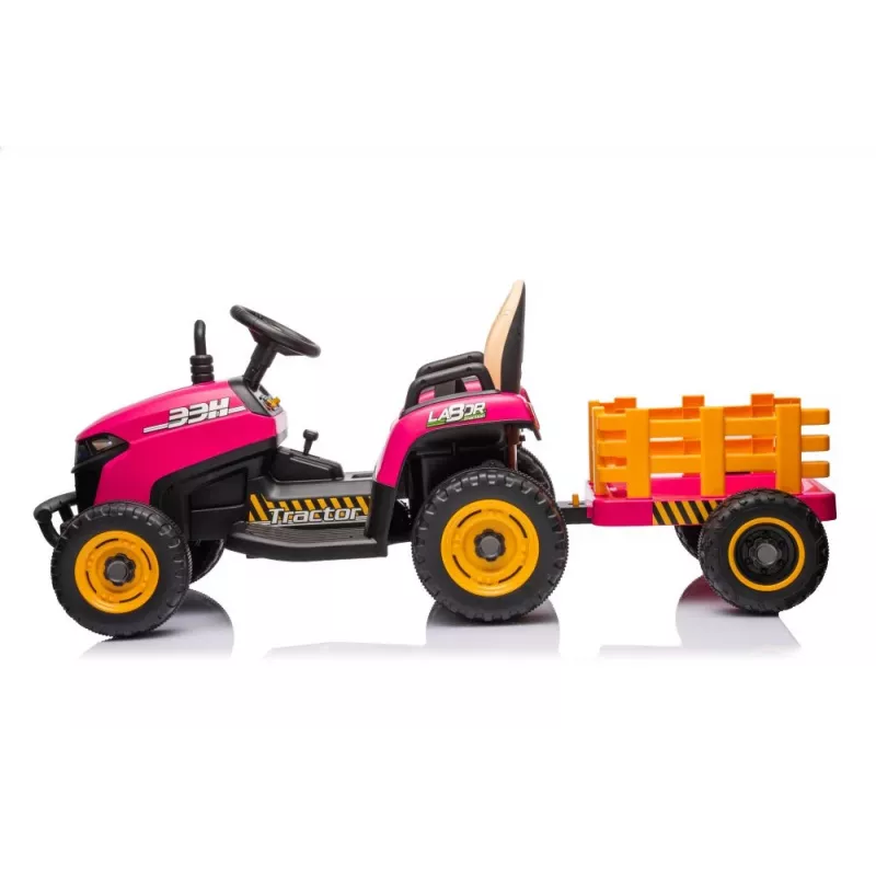 LEAN CARS Tractor a batería BBH-030 rosa