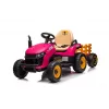 LEAN CARS Tractor a batería BBH-030 rosa