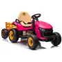 LEAN CARS Tractor a batería BBH-030 rosa