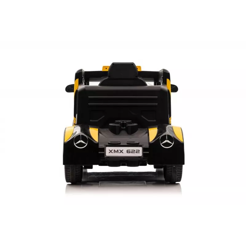LEAN CARS Camión a batería Mercedes XMX622 amarillo luces LED