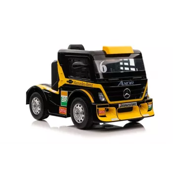 LEAN CARS Camión a batería Mercedes XMX622 amarillo luces LED