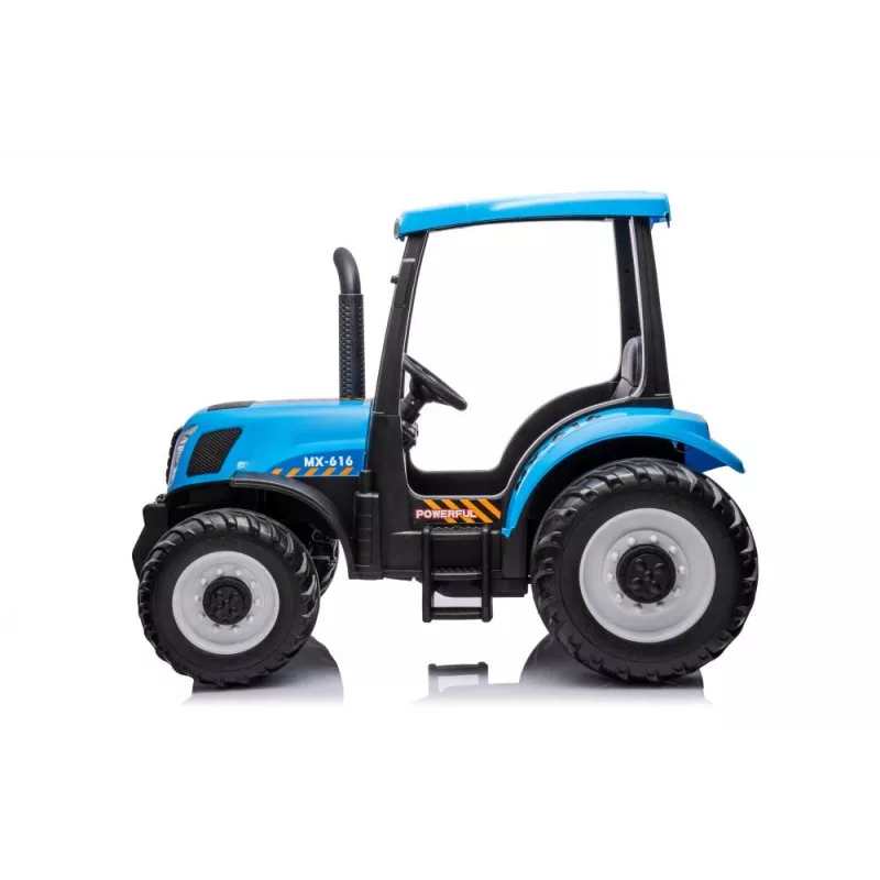 Lean Toys A011 tractor de batería 24V juguete montable, motores 2x200W, mando a distancia 2,4G, faros, azul