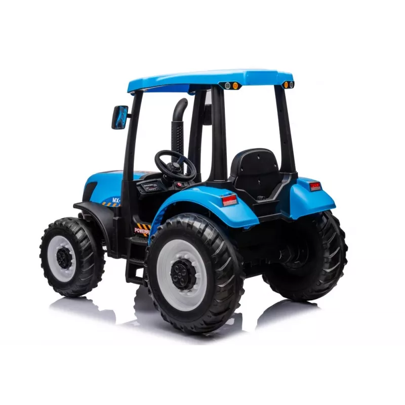 Lean Toys A011 tractor de batería 24V juguete montable, motores 2x200W, mando a distancia 2,4G, faros, azul