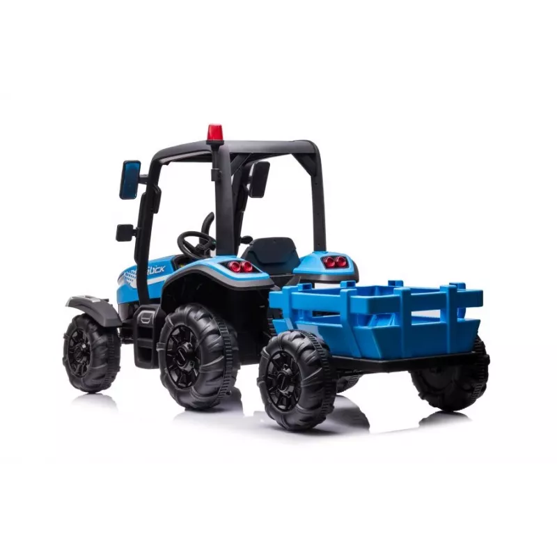 LEAN CARS batería tractor BLT-206 azul tractor de paseo 12V con remolque y mando a distancia