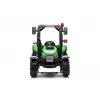 Tractor a batería LEAN CARS BLT-206 verde con remolque desmontable, vehículo infantil 12V para 3-8 años, 2x45W, ruedas EVA, mando a distancia