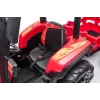 Tractor a batería LEAN CARS BLT-206 rojo, 12V 7Ah, 2x35W, coche eléctrico infantil con mando a distancia y remolque