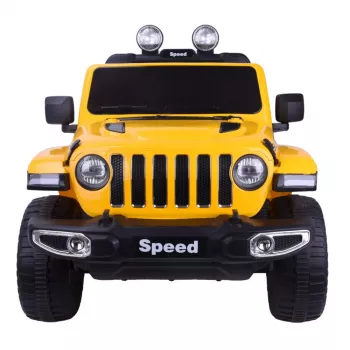 LEAN CARS Vehículo de batería FT-938 amarillo pintado 4x4