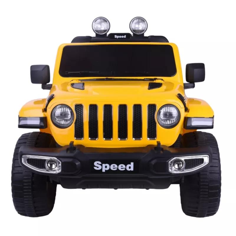LEAN CARS Vehículo de batería FT-938 amarillo pintado 4x4