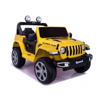 LEAN CARS Vehículo de batería FT-938 amarillo pintado 4x4