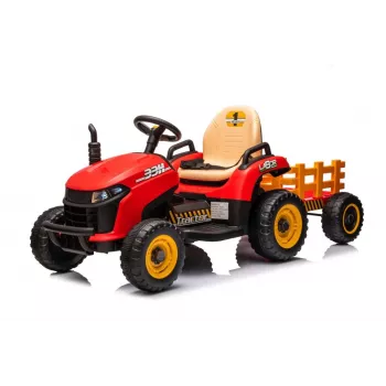 LEAN CARS Tractor a batería BBH-030 rojo