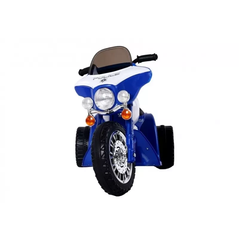 LEAN CARS Moto eléctrica infantil JT568 policía azul para niños LED