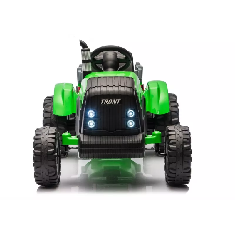 LEAN CARS CH9959B Tractor a Batería con Remolque Verde Claro 24V