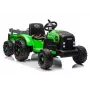 LEAN CARS CH9959B Tractor a Batería con Remolque Verde Claro 24V