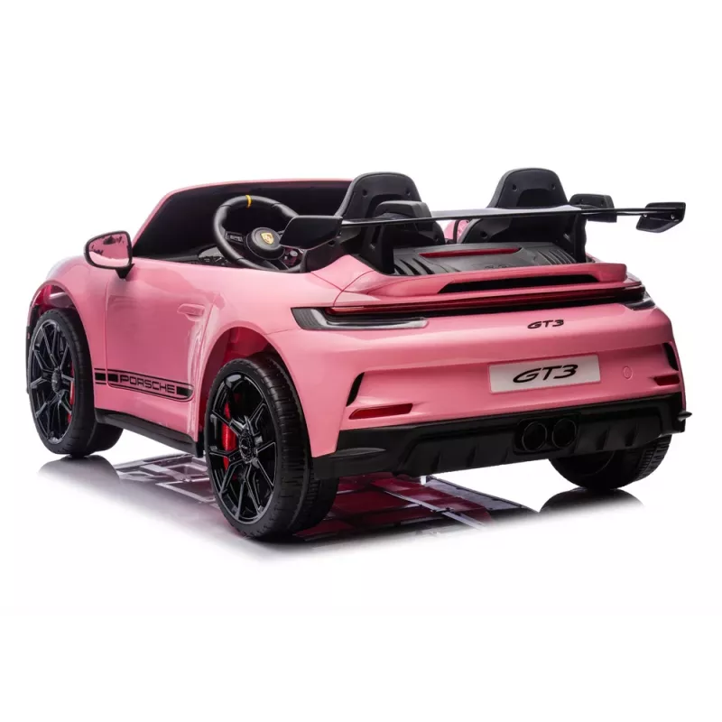 LEAN CARS DK-P911 Porsche GT3 24V Rosa Coche eléctrico infantil con batería