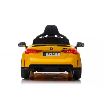 LEAN CARS Coche eléctrico infantil BMW M4 amarillo