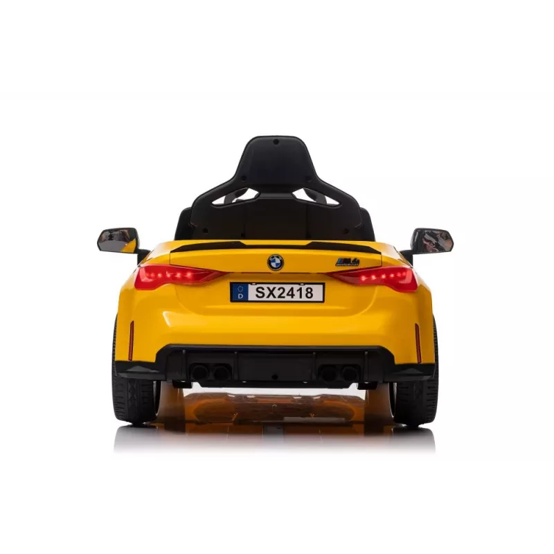 LEAN CARS Coche eléctrico infantil BMW M4 amarillo