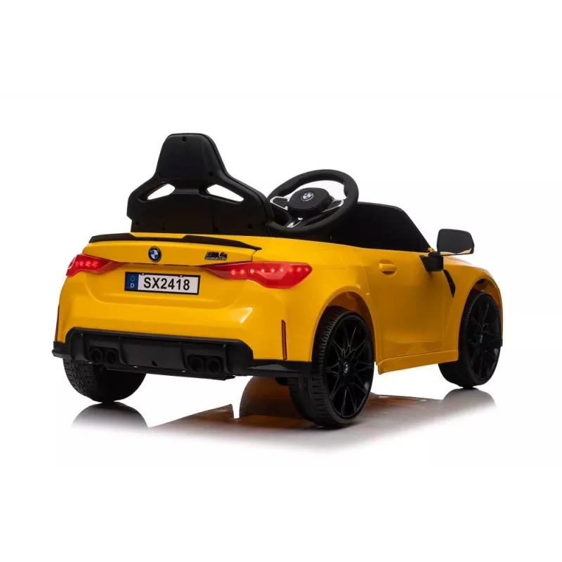LEAN CARS Coche eléctrico infantil BMW M4 amarillo