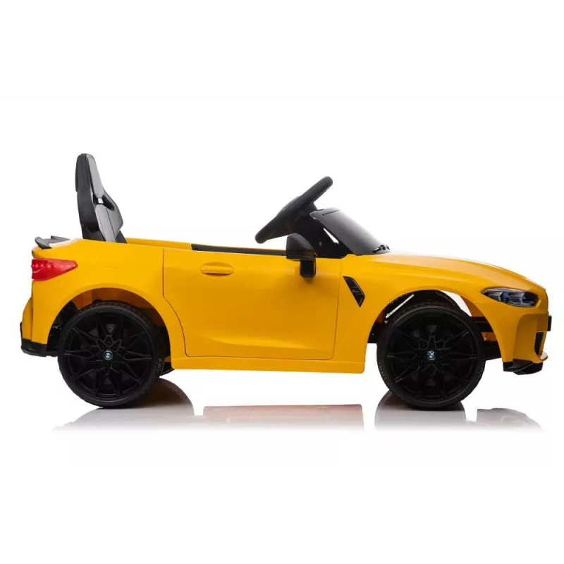 LEAN CARS Coche eléctrico infantil BMW M4 amarillo