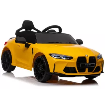 LEAN CARS Coche eléctrico infantil BMW M4 amarillo