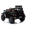 LEAN CARS Jeep infantil eléctrico BRD-7588 con luces LED, MP3, mando a distancia, negro 4x4