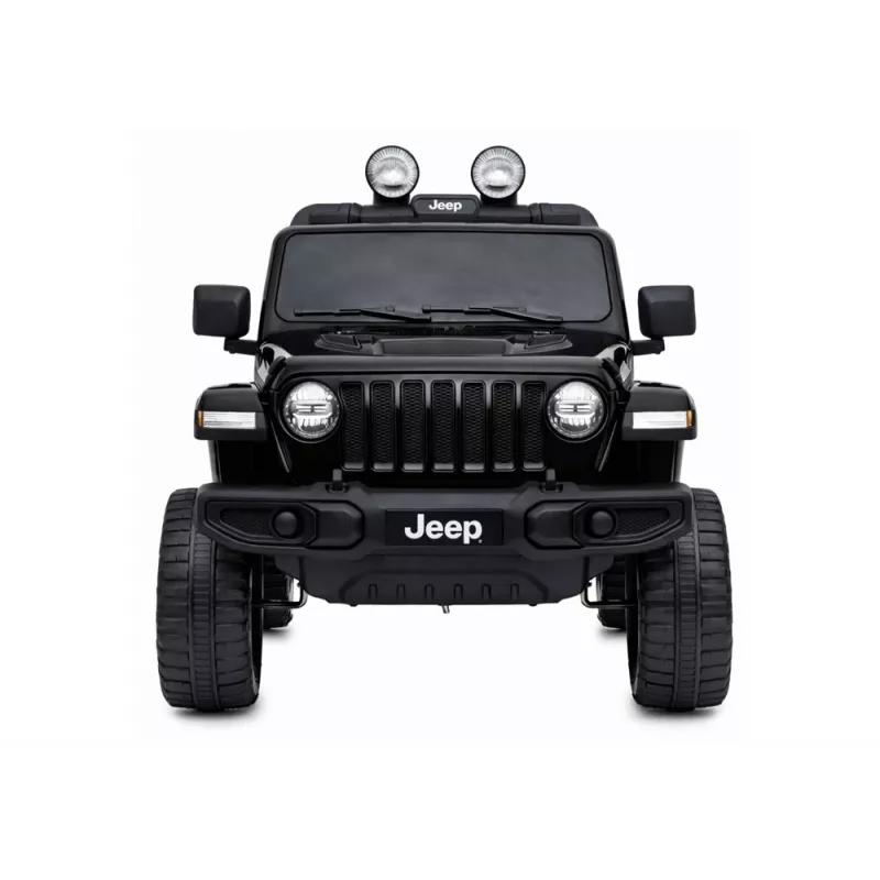 LEAN CARS Jeep Rubicon 4x4 eléctrico para montar negro