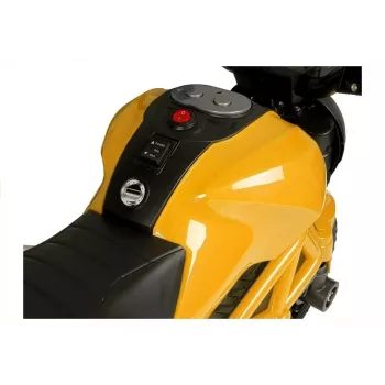 LEAN CARS Moto eléctrica infantil GTM1188 amarilla luz LED