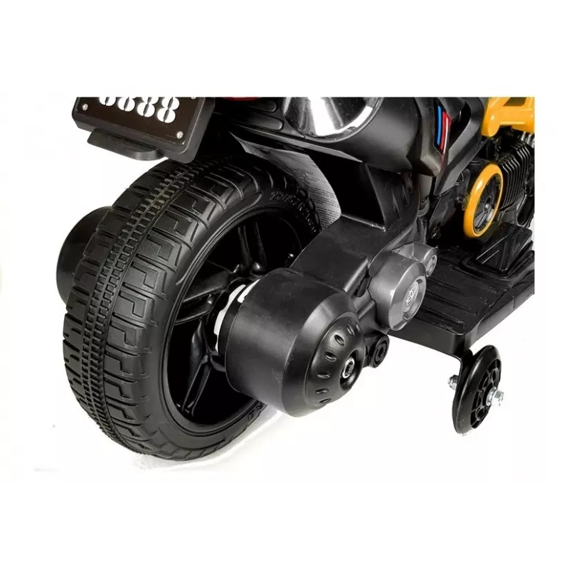 LEAN CARS Moto eléctrica infantil GTM1188 amarilla luz LED