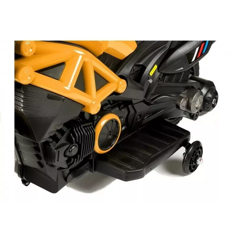 LEAN CARS Moto eléctrica infantil GTM1188 amarilla luz LED