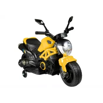 LEAN CARS Moto eléctrica infantil GTM1188 amarilla luz LED