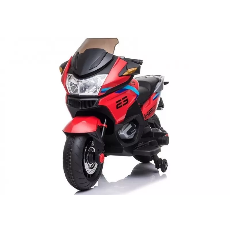 LEAN CARS Moto eléctrica infantil XMX609 roja con MP3 y luces LED