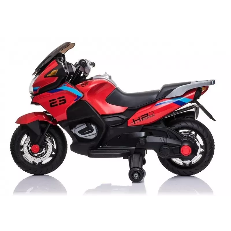 LEAN CARS Moto eléctrica infantil XMX609 roja con MP3 y luces LED