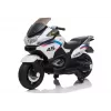 LEAN CARS Moto eléctrica infantil XMX609 blanca con MP3 y luces LED