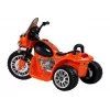 LEAN CARS Moto eléctrica infantil JT568 policía naranja LED