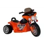 LEAN CARS Moto eléctrica infantil JT568 policía naranja LED