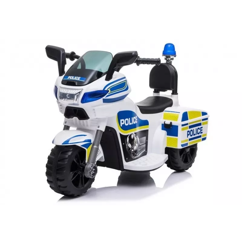 LEAN CARS Moto de policía eléctrica TR1912 Blanco