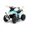 LEAN CARS Quad policía eléctrico infantil GTS1188-A blanco luces LED música espacio de almacenamiento