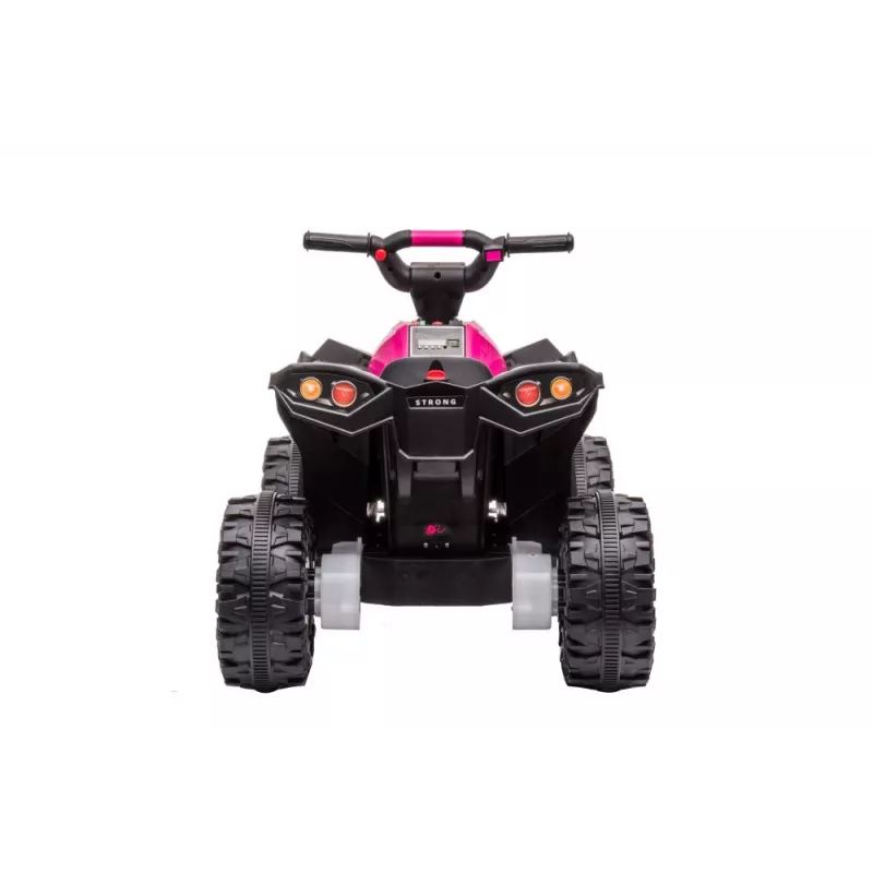 LEAN CARS quad eléctrico para niños HL568 rosa – ATV infantil 12V 2x30W con música, luces LED, capacidad de carga 30 kg