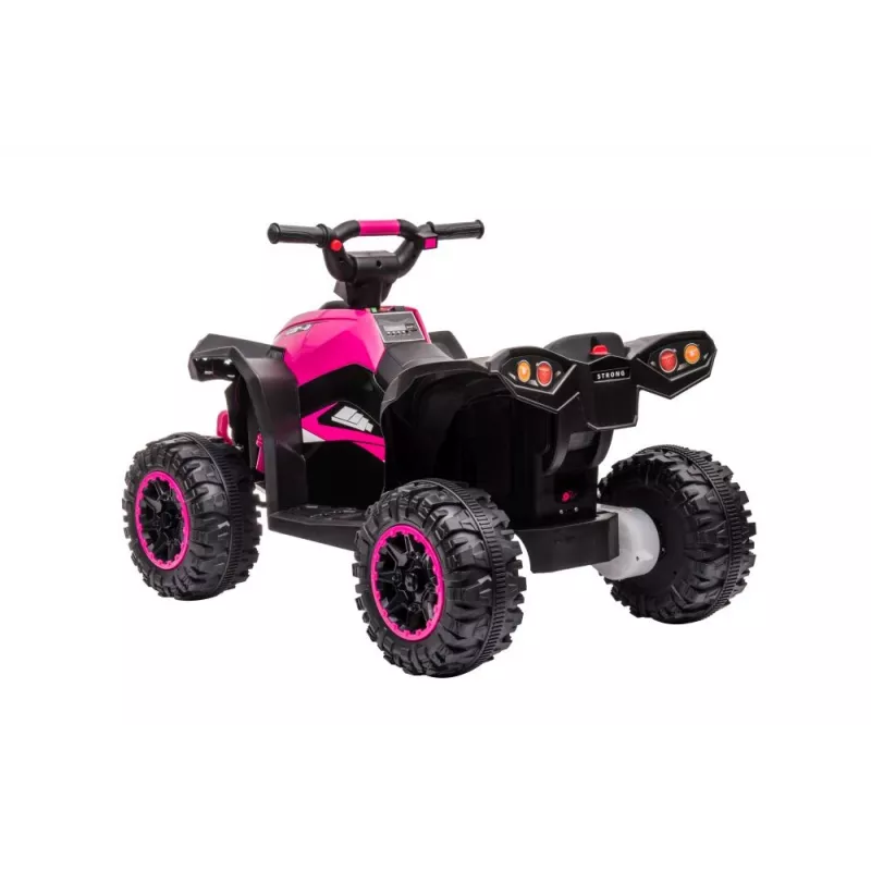 LEAN CARS quad eléctrico para niños HL568 rosa – ATV infantil 12V 2x30W con música, luces LED, capacidad de carga 30 kg