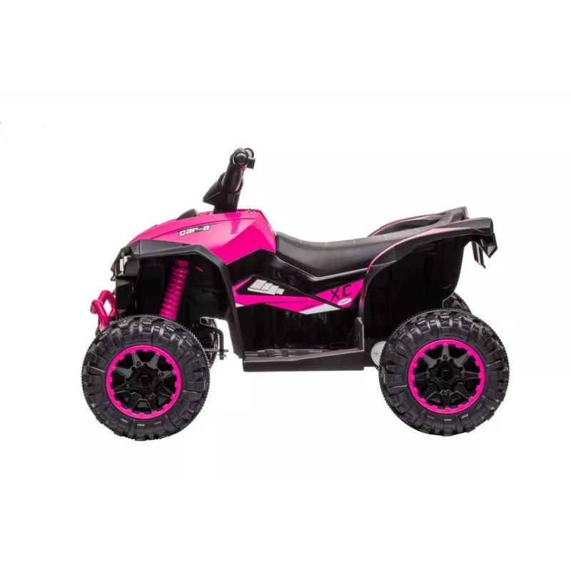 LEAN CARS quad eléctrico para niños HL568 rosa – ATV infantil 12V 2x30W con música, luces LED, capacidad de carga 30 kg