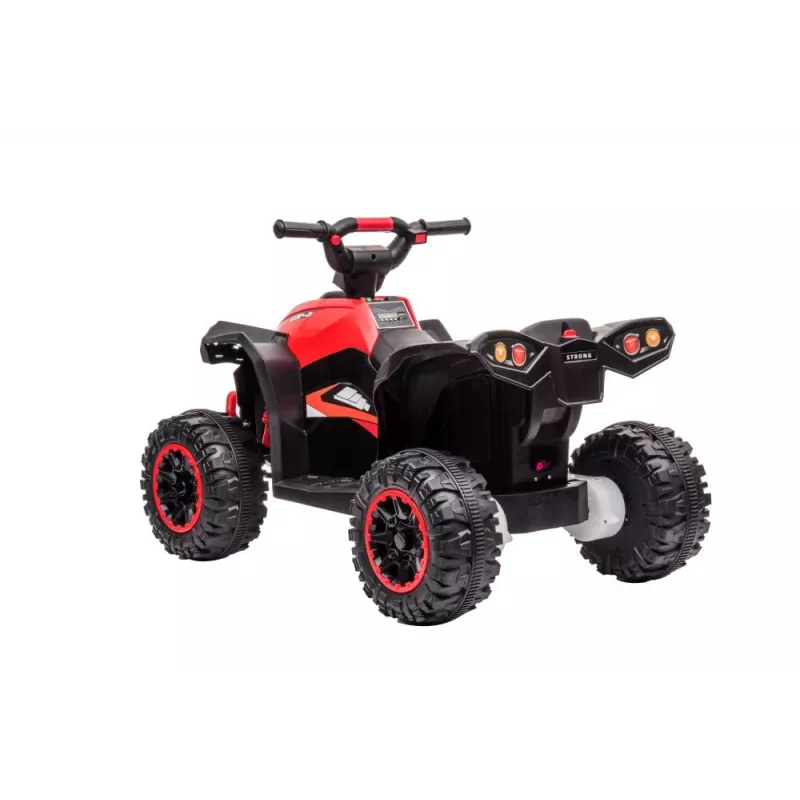 LEAN CARS quad eléctrico HL568 rojo ATV infantil a batería de 6V con luces LED y música