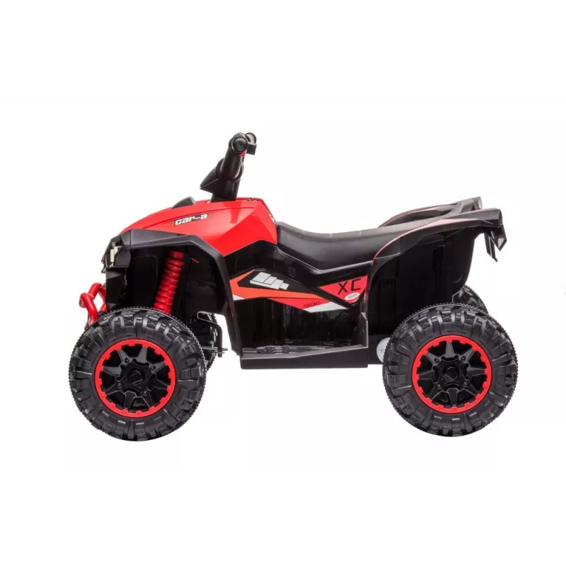 LEAN CARS quad eléctrico HL568 rojo ATV infantil a batería de 6V con luces LED y música