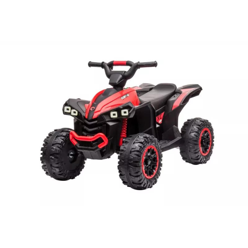 LEAN CARS quad eléctrico HL568 rojo ATV infantil a batería de 6V con luces LED y música