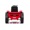 LEAN CARS Tractor eléctrico infantil CH9959 rojo con remolque, luces LED, mando a distancia, radio