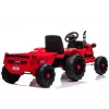 LEAN CARS Tractor eléctrico infantil CH9959 rojo con remolque, luces LED, mando a distancia, radio