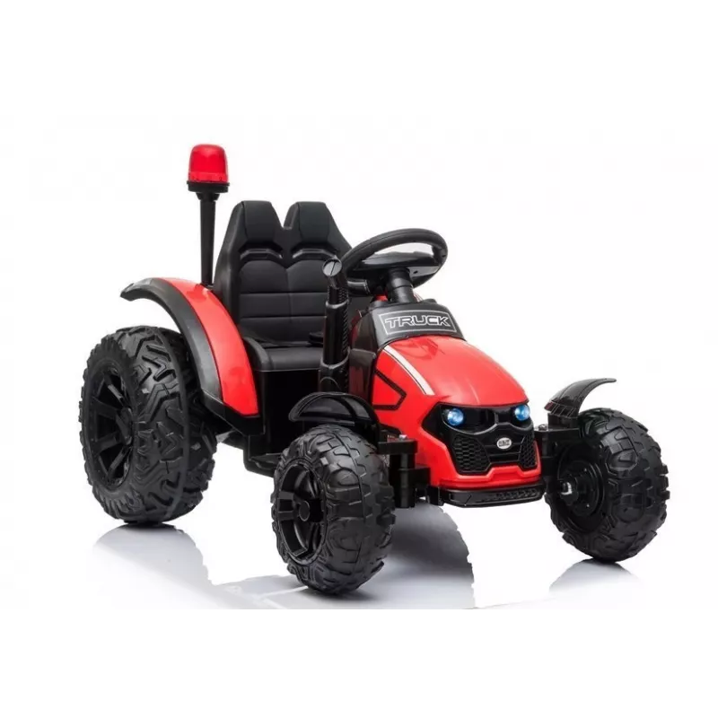 LEAN CARS Tractor eléctrico infantil HZB-200 con remolque rojo