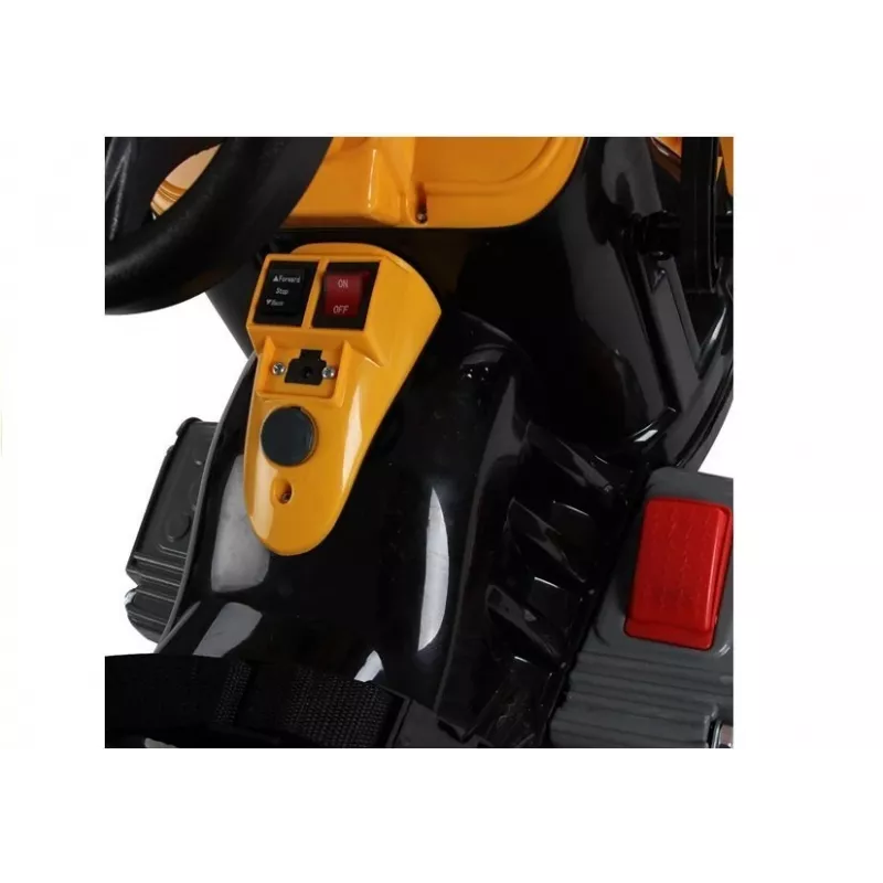 LEAN CARS Tractor eléctrico para montar con pala excavadora naranja
