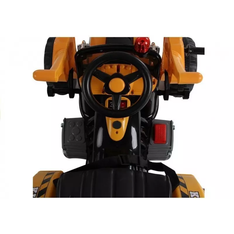 LEAN CARS Tractor eléctrico para montar con pala excavadora naranja